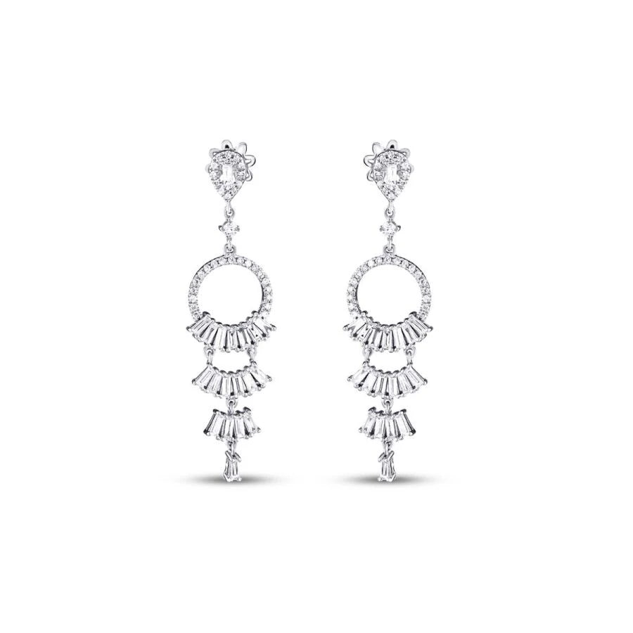0.99 Carat Diamond Baguette Earrings