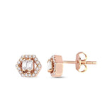 0.27 Carat Diamond Baguette Earrings