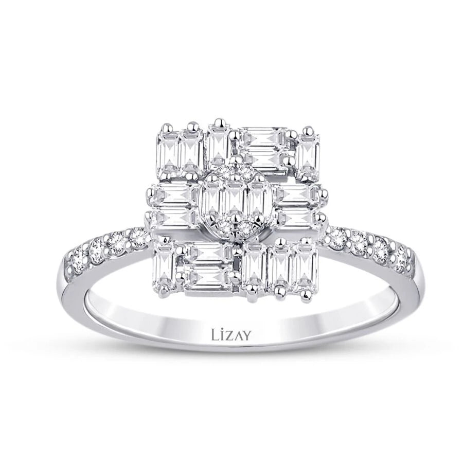 0.47 Carat Diamond Baguette Ring