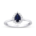 0.59 Carat Diamond Sapphire Ring