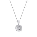 0.19 Carat Diamond Baguette Necklace
