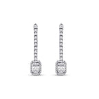 0.99 Carat Diamond Baguette Earrings