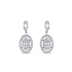 0.42 Carat Diamond Baguette Earrings