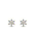 0.48 Carat Diamond Flower Earrings