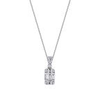 0.16 Carat Diamond Baguette Necklace
