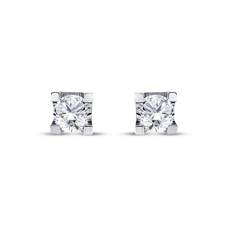 0.50 Carat Diamond Solitaire Earrings