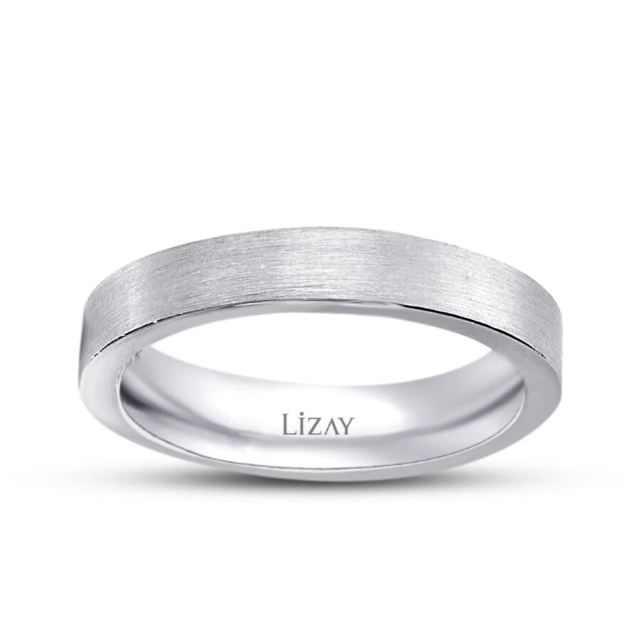 White Gold Plain Wedding Band