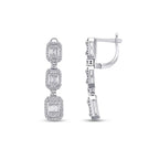 1.13 Carat Diamond Baguette Earrings