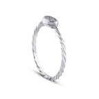 0.04 Carat Diamond Stone Twisted Ring