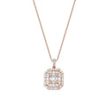 0.89 Carat Diamond Baguette Necklace