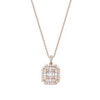 0.89 Carat Diamond Baguette Necklace