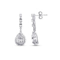 0.37 Carat Baguette Pear Diamond Earrings