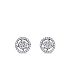 0.34 Carat Diamond Round Earrings