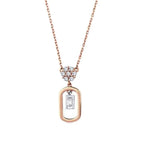 0.27 Carat Diamond Trend Baguette Necklace