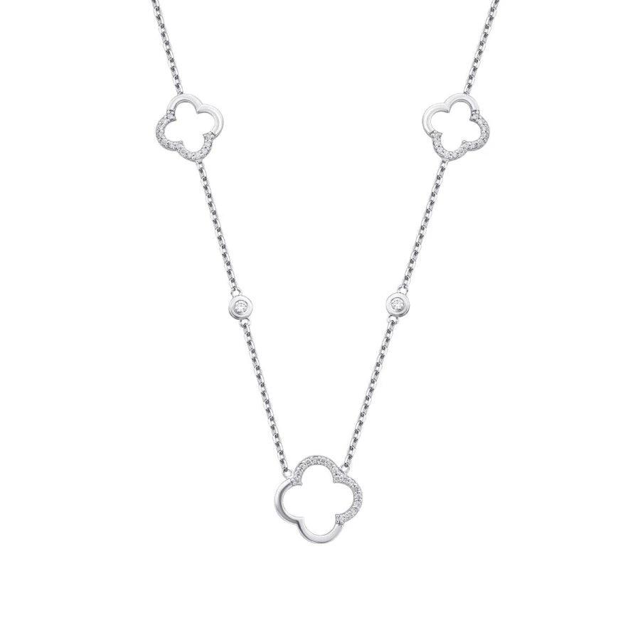 0.26 Carat Diamond Clover Necklace