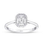 0.14 Carat Diamond Baguette Ring