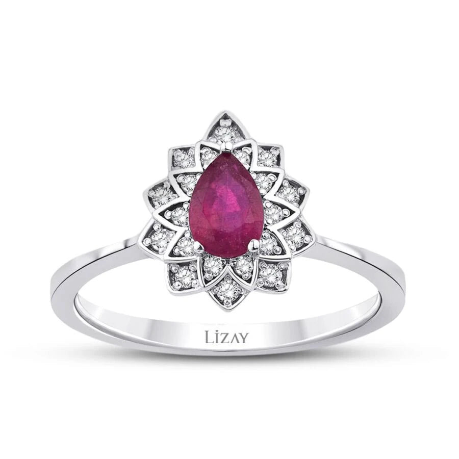 0.70 Carat Diamond Ruby Ring