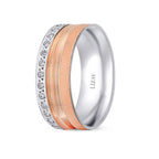 Rose Gold Two-Tone Wedding Band