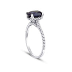 2.56 Carat Diamond Sapphire Ring