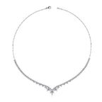 Gold Flower Figured Tennis Necklace