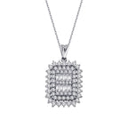 0.63 Carat Diamond Baguette Necklace