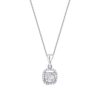 0.16 Carat Diamond Baguette Necklace