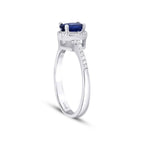 1.15 Carat Diamond Sapphire Ring