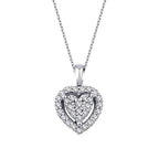 0.22 Carat Diamond Heart Necklace