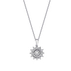0.13 Carat Diamond Sun Necklace