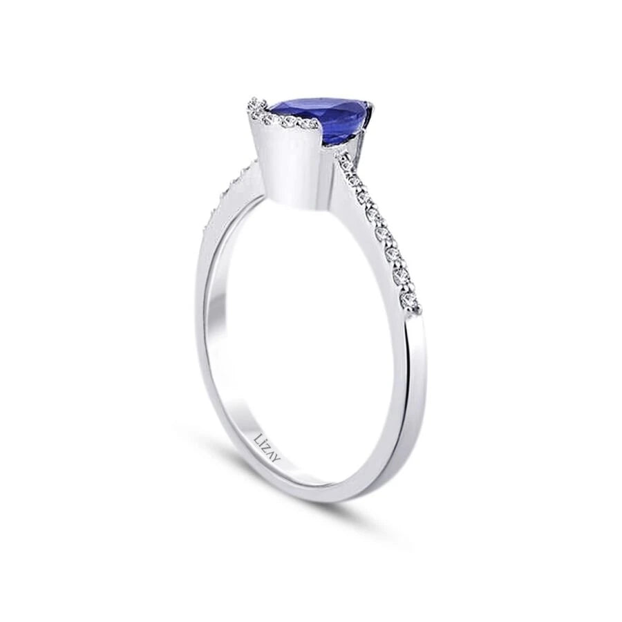 1.19 Carat Diamond Sapphire Ring