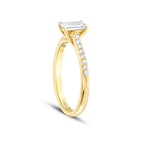0.65 Carat Diamond Emerald Solitaire Engagement Ring