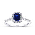 1.07 Carat Diamond Sapphire Ring