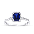1.07 Carat Diamond Sapphire Ring