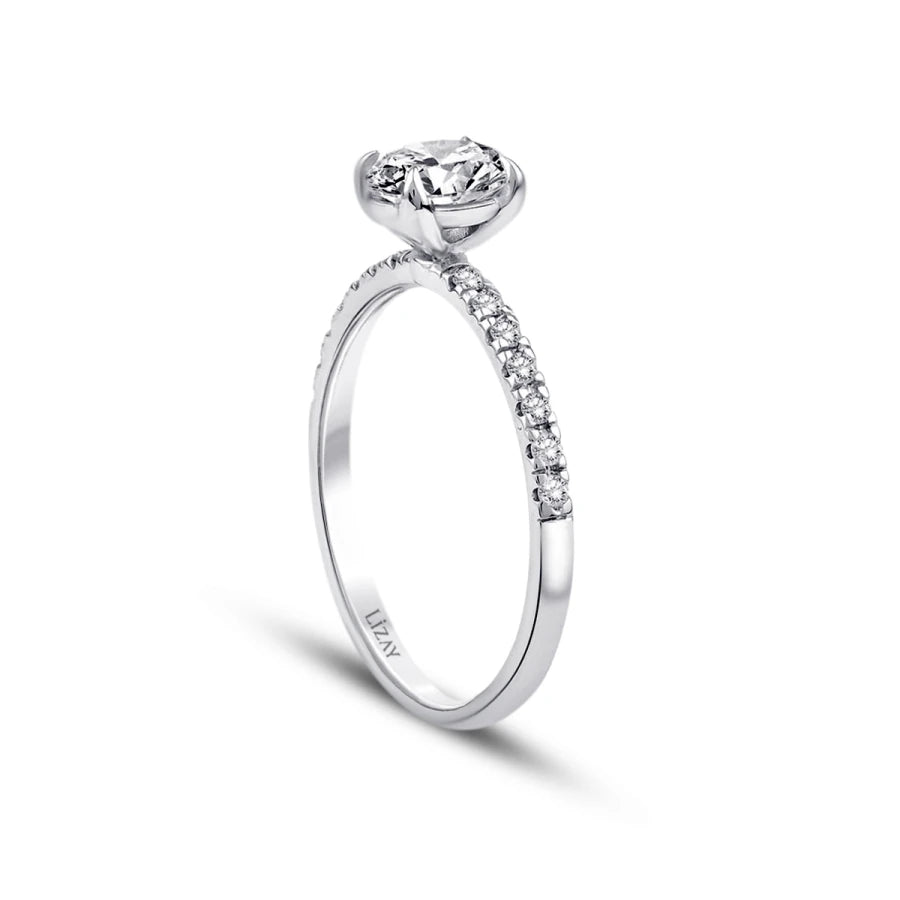 0.85 Carat Diamond Oval Solitaire Engagement Ring
