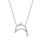 0.11 Carat Diamond Dolphin Necklace