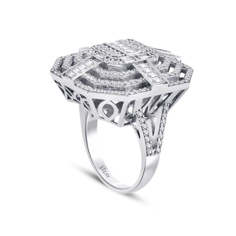 1.98 Carat Diamond Baguette Ring