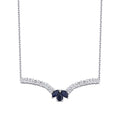 0.91 Carat Diamond Sapphire Necklace