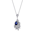 1.33 Carat Diamond Sapphire Necklace