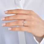 0.50 Carat Diamond Emerald Cut Solitaire Engagement Ring