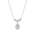 0.28 Carat Diamond Baguette Necklace