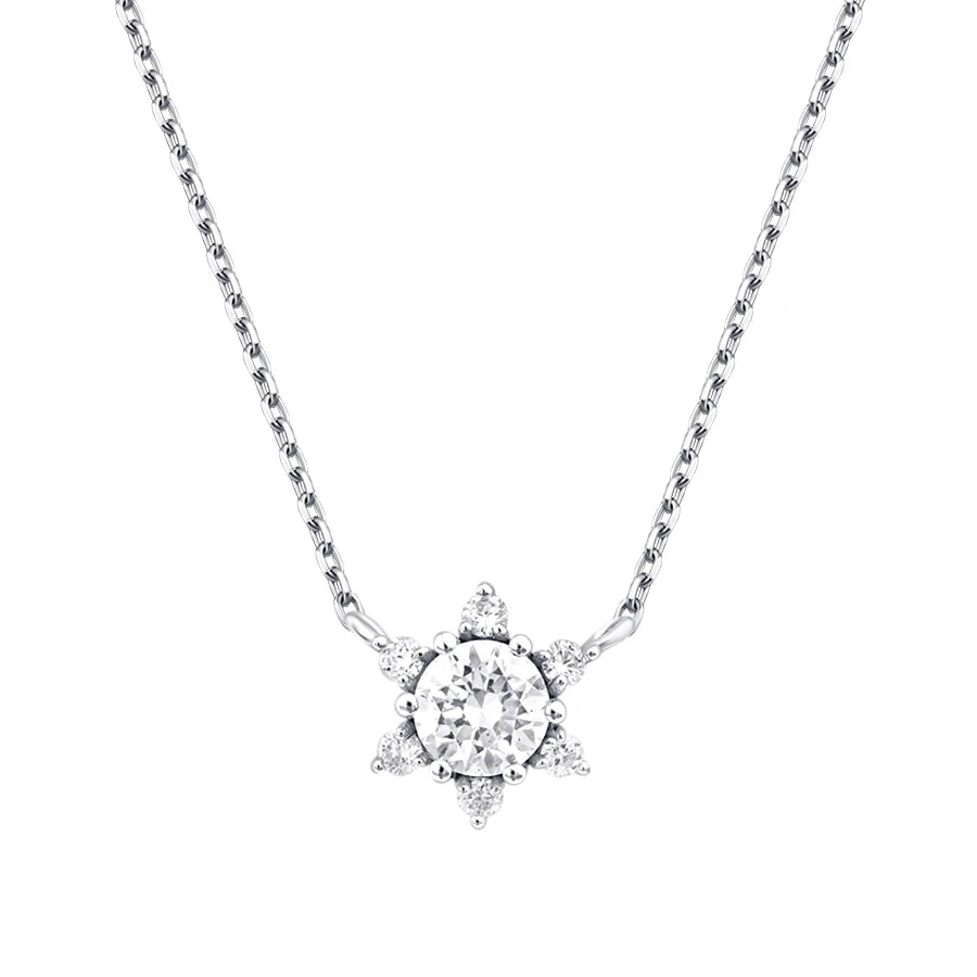 0.36 Carat Diamond Trend Flower Necklace