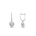0.58 Carat Diamond Heart Earrings