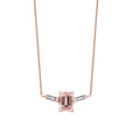 0.65 Carat Diamond Morganite Necklace