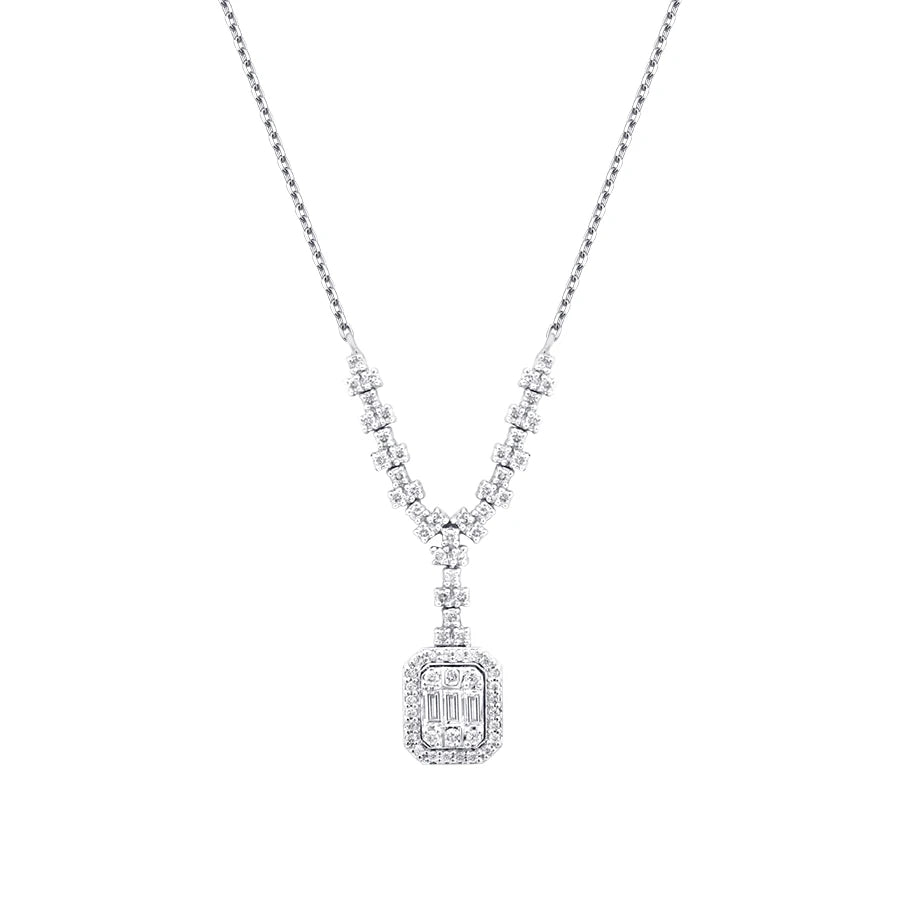 0.48 Carat Diamond Baguette Neckband