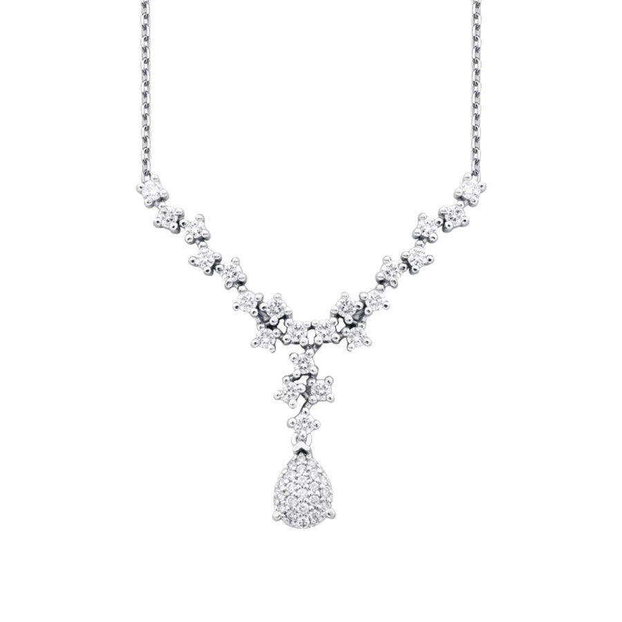 0.54 Carat Diamond Pear Trend Necklace