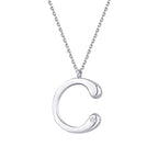 0.02 Carat Diamond C Letter Necklace