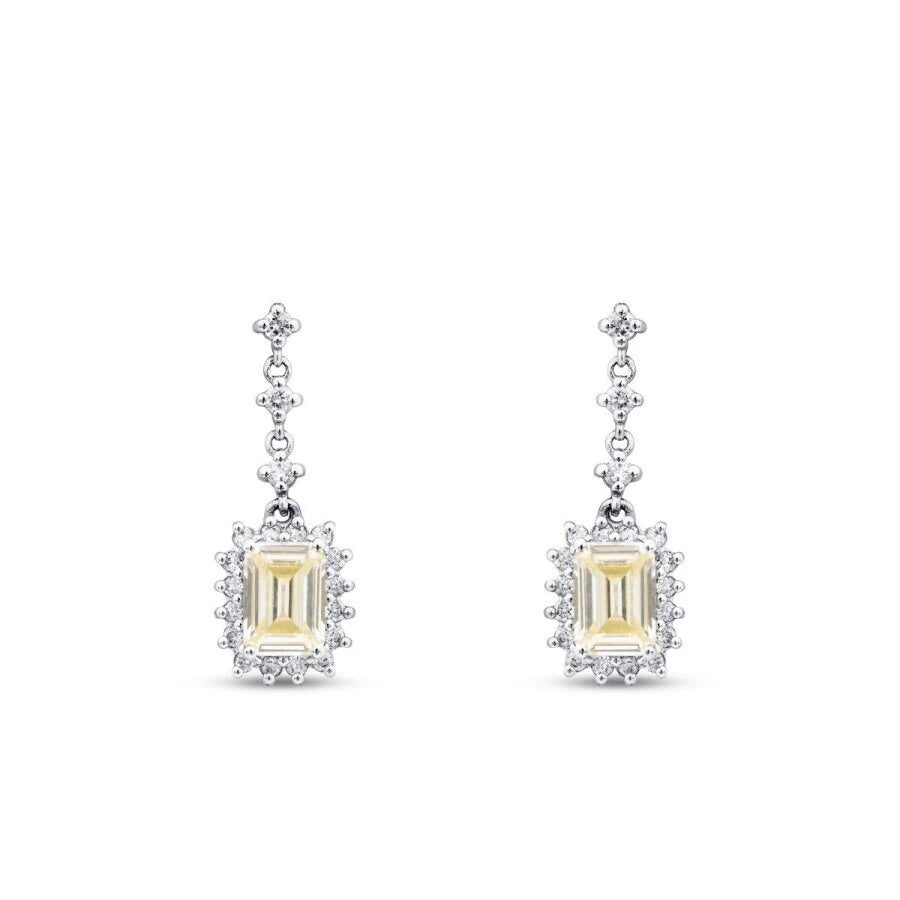 3.85 Carat Diamond Fancy Earrings
