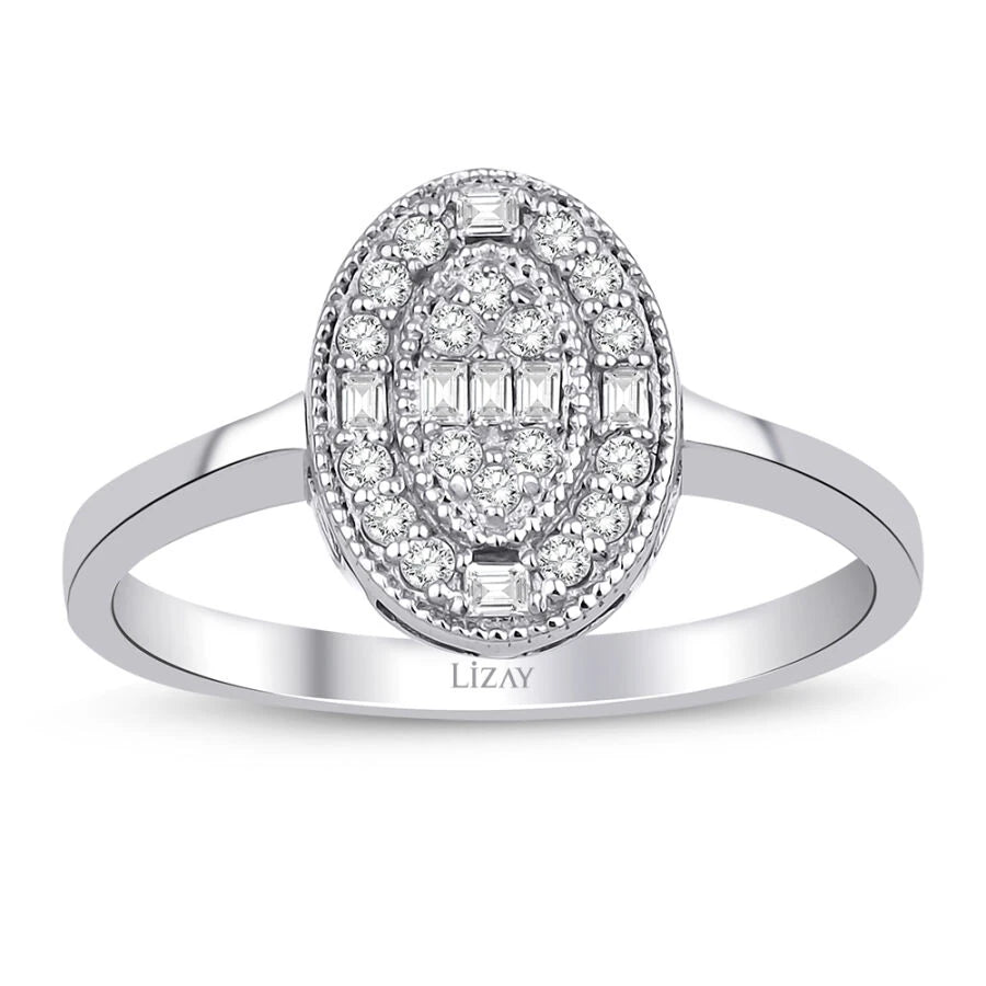 0.19 Carat Diamond Baguette Ring
