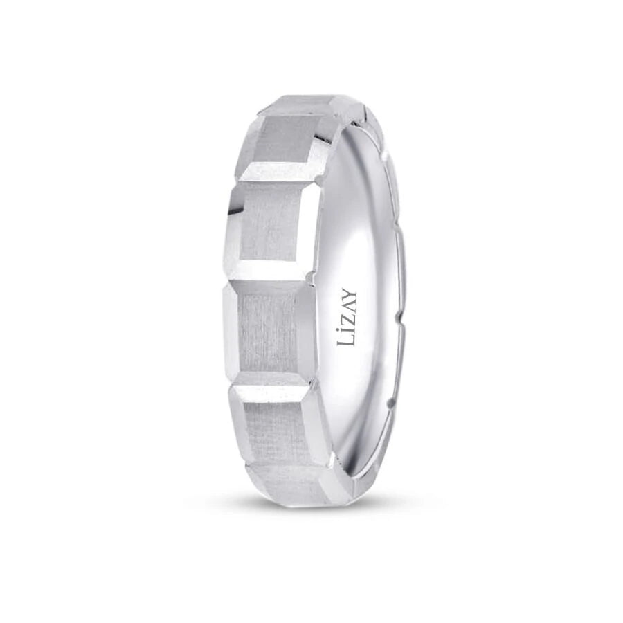 White Gold Cubic Wedding Band