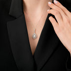 1.07 Carat Diamond Pear Baguette Necklace
